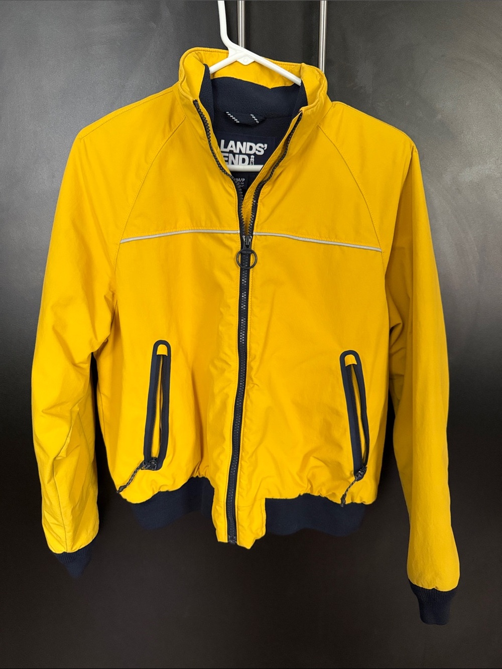 Lands' End Yellow Classic Squall Jacket Medium Petite